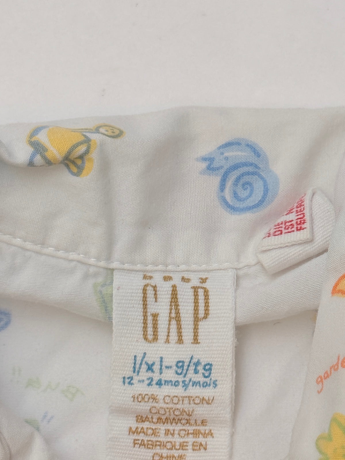 Vintage Baby Gap Gardening Print Pajama Set 12-24M