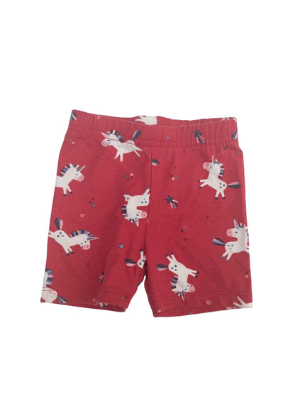 Garanimals Unicorn Print Shorts 3-6M