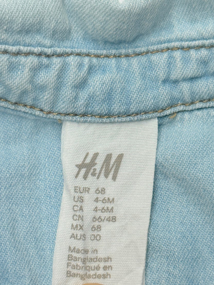 H&M Denim Chambray Snap Shirt 4-6M