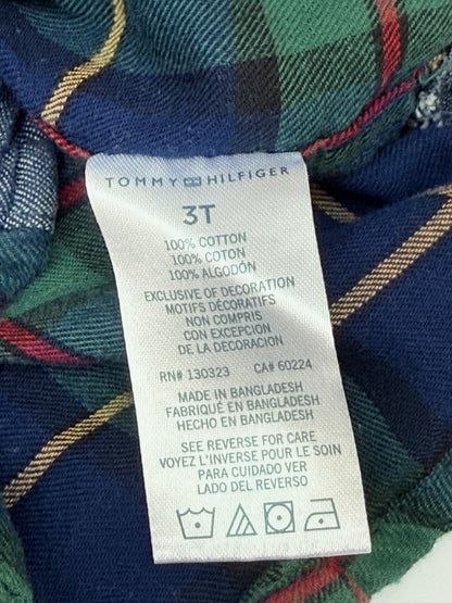 Tommy Hilfiger Plaid Flannel Button-Down Shirt 3T