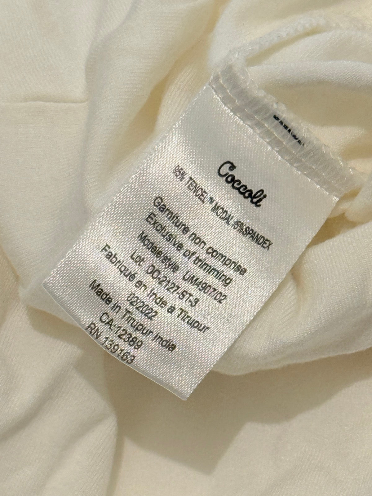 Coccoli White Zip Sleeper 3M