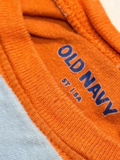 Old Navy Orange Blue Stripe T-Shirt 5T