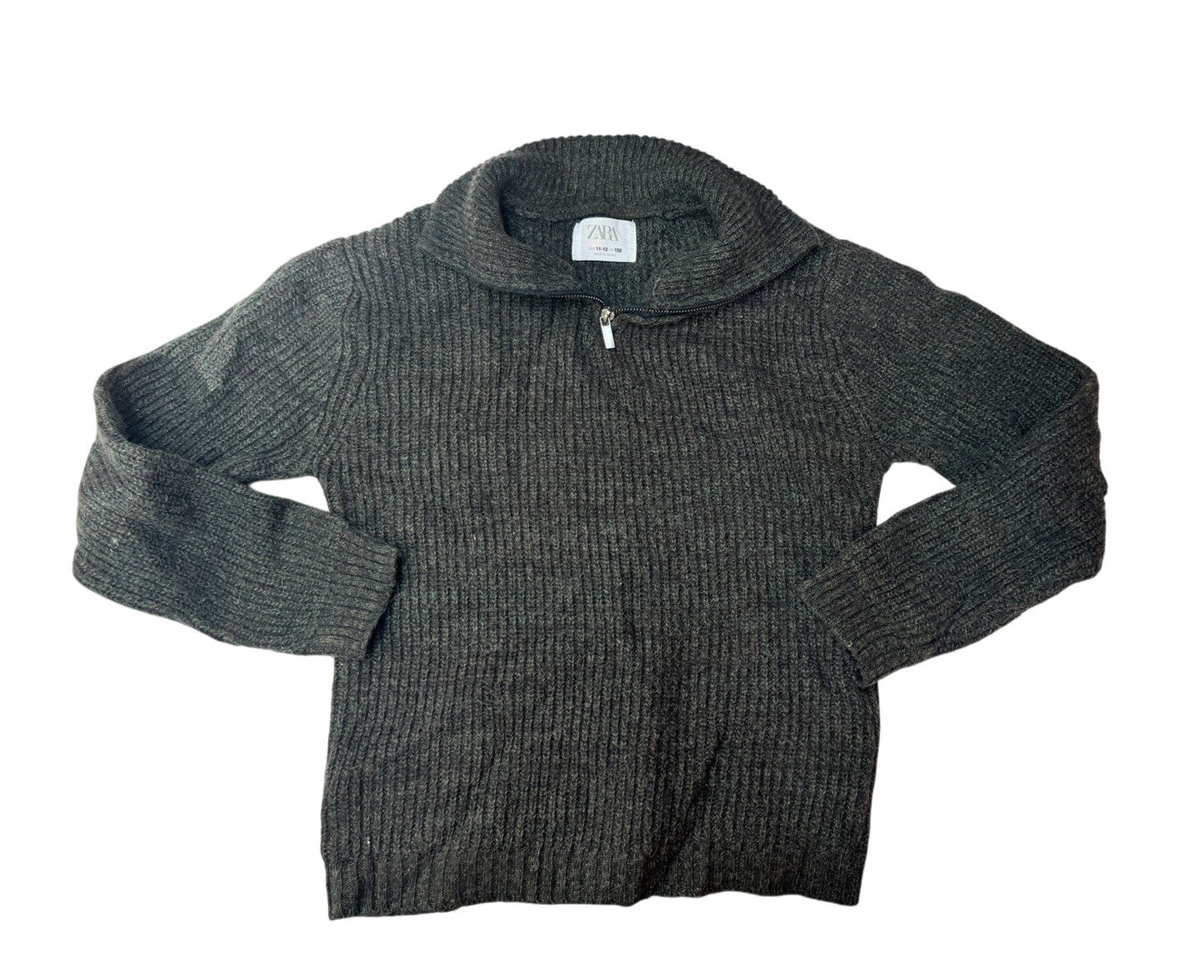 Zara Dark Knit Half-Zip Sweater Size 11-12