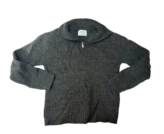 Zara Dark Knit Half-Zip Sweater Size 11-12