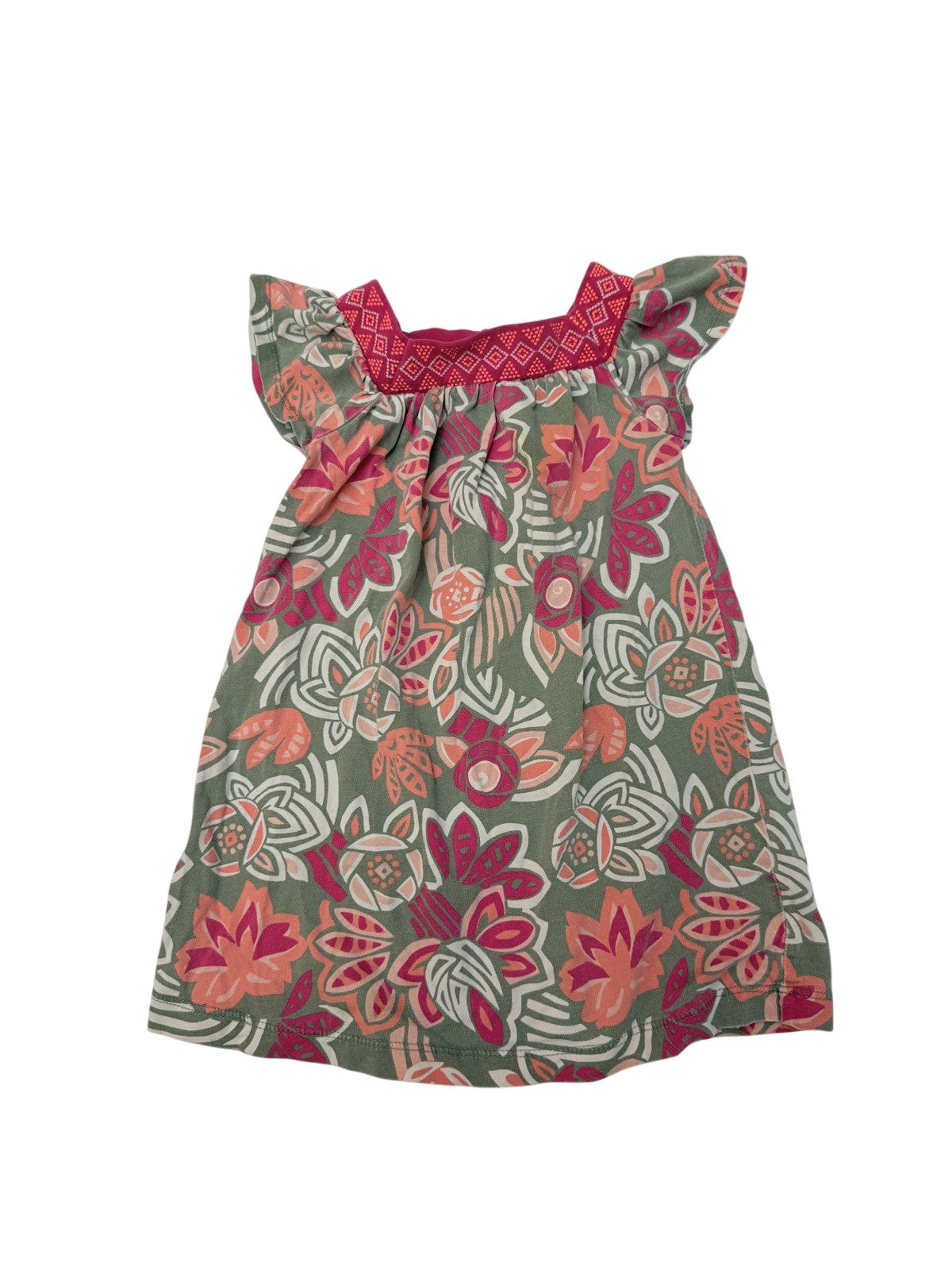 Tea Collection Floral Flutter Sleeve Dress 2T