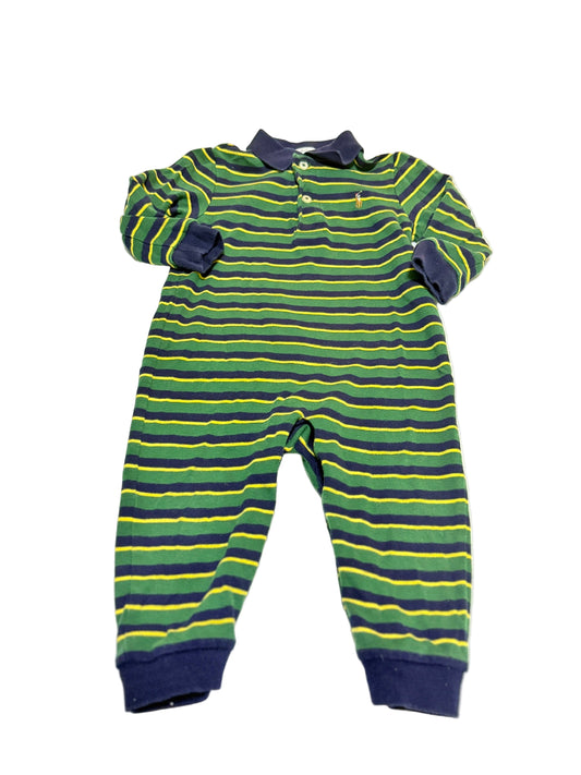 Ralph Lauren Striped Green Onesie 12m