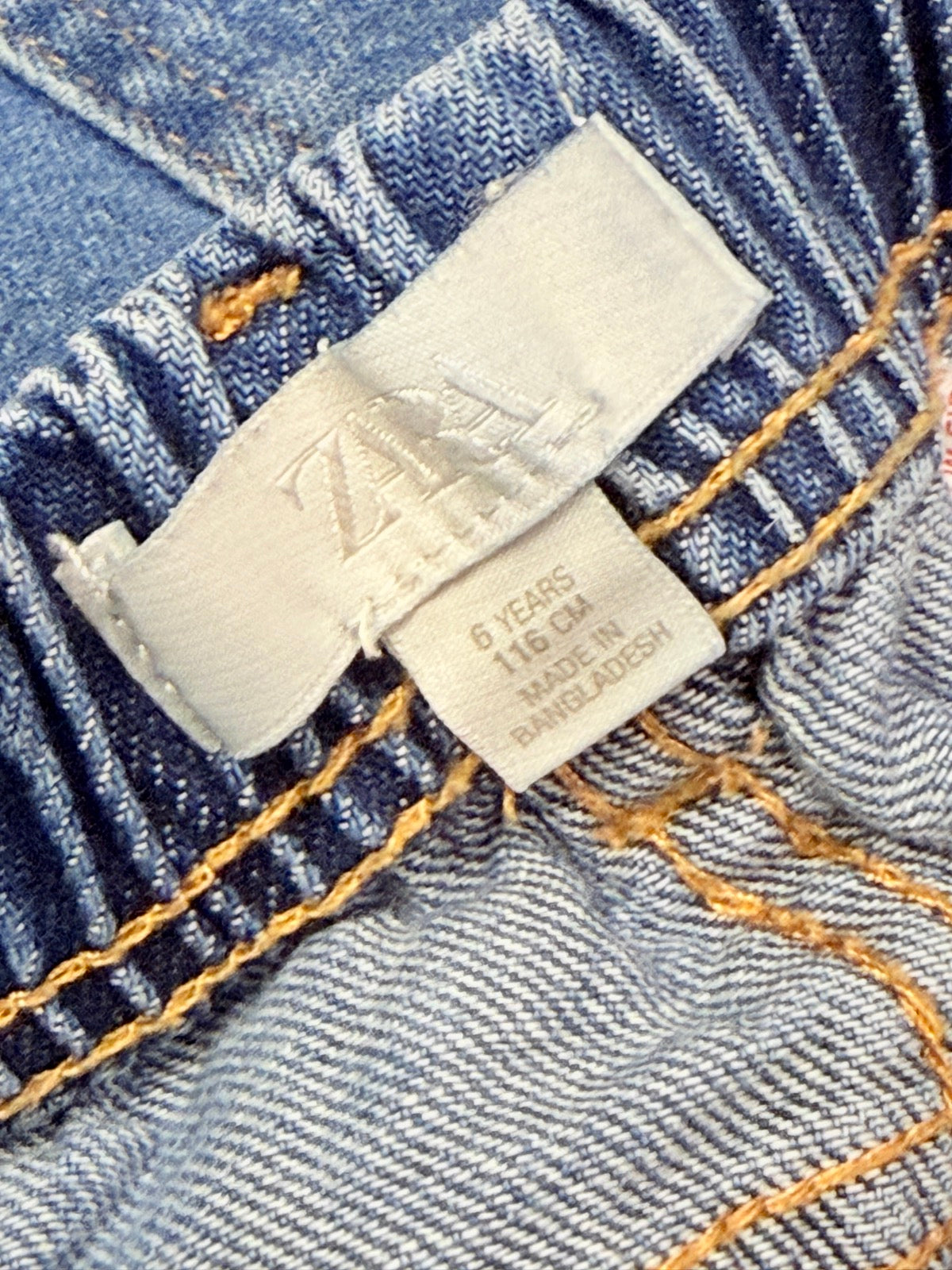 Zara Blue Straight Leg Jeans 6 Years