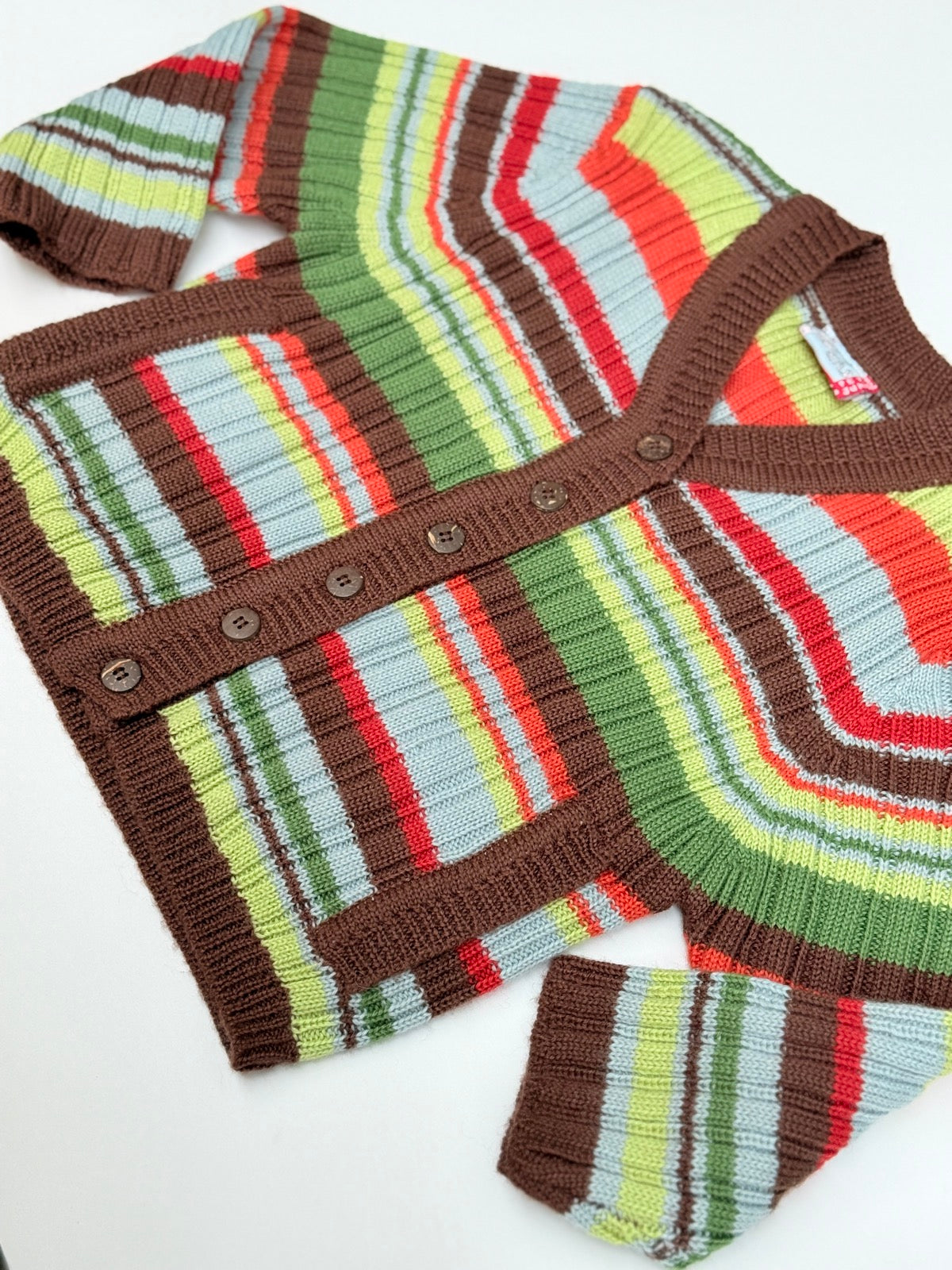 Petit Junior Striped Knit Cardigan Size 4