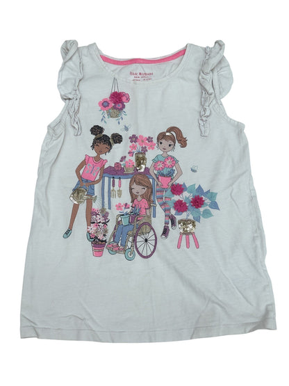 Isaac Mizrahi Girls Floral Ruffle Tank Top 10-12