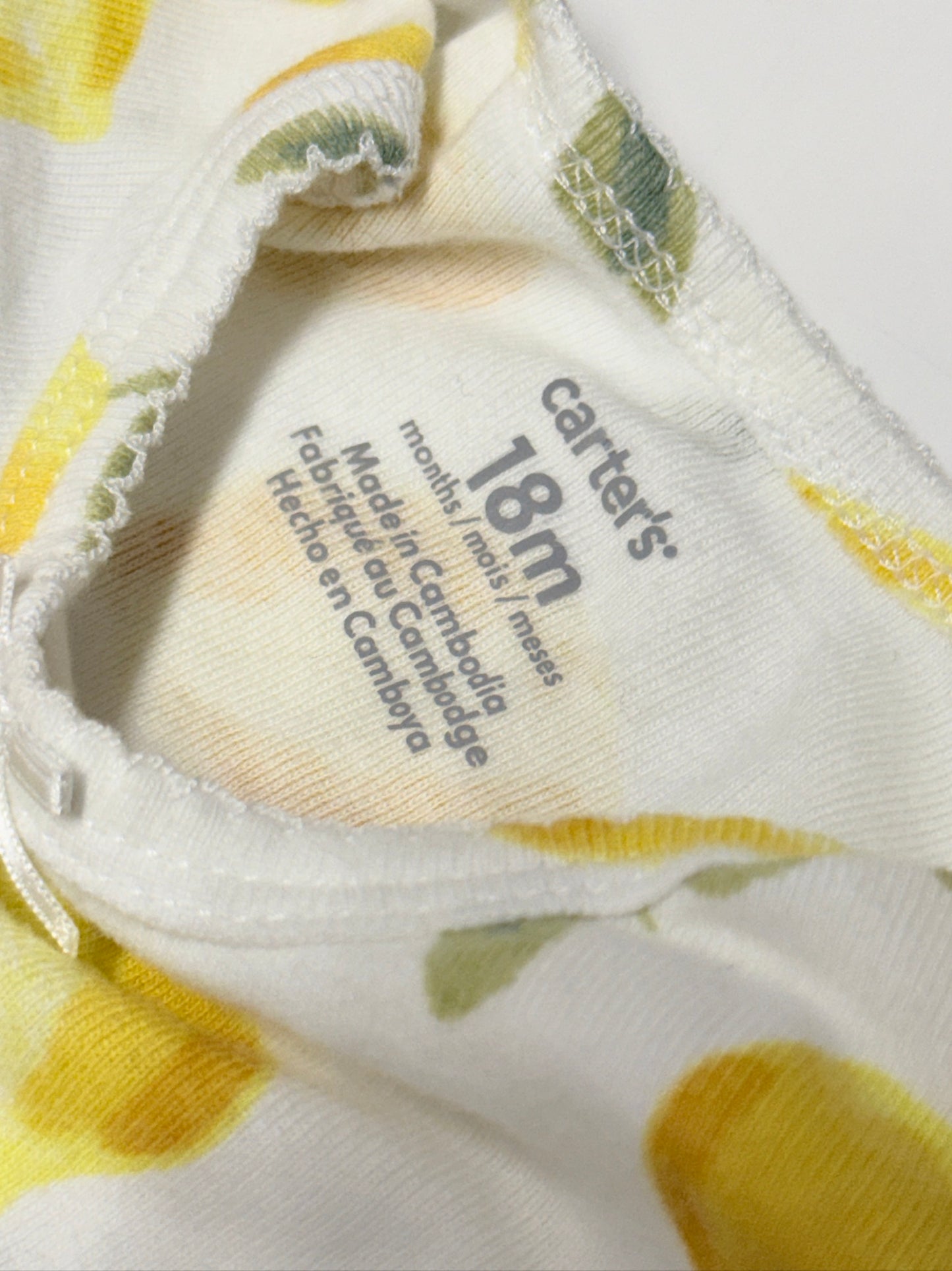 Carter's 18m Lemon Onesie