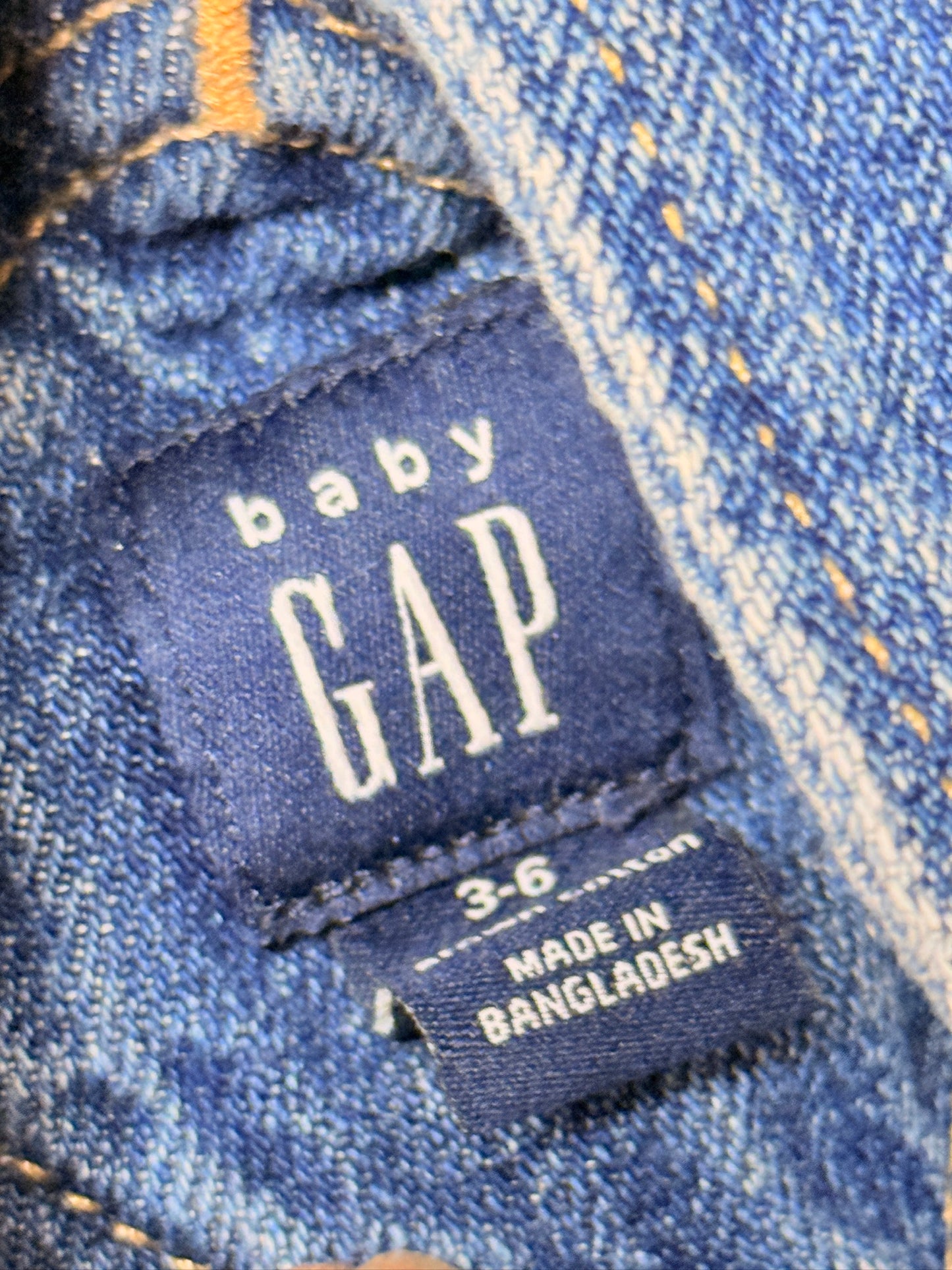 Baby Gap Denim Short Overalls, 3–6M
