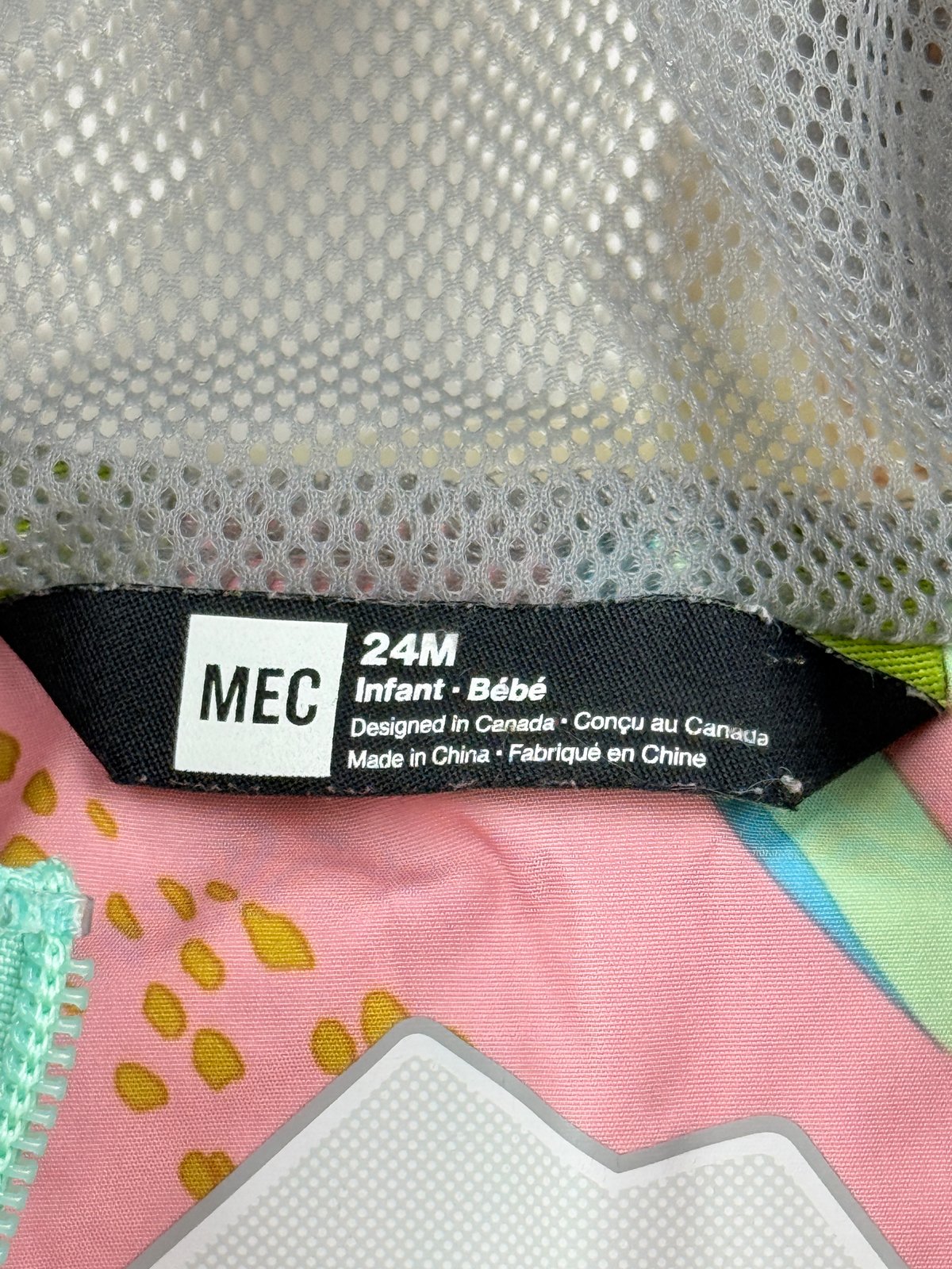 MEC Pink Floral Rain Jacket 24M