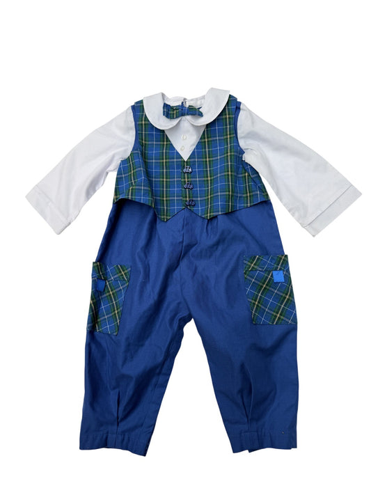 Plaid Romper Boys Outfit 12m