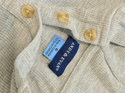 Andy & Evan Gray Thermal Hoodie Size 6