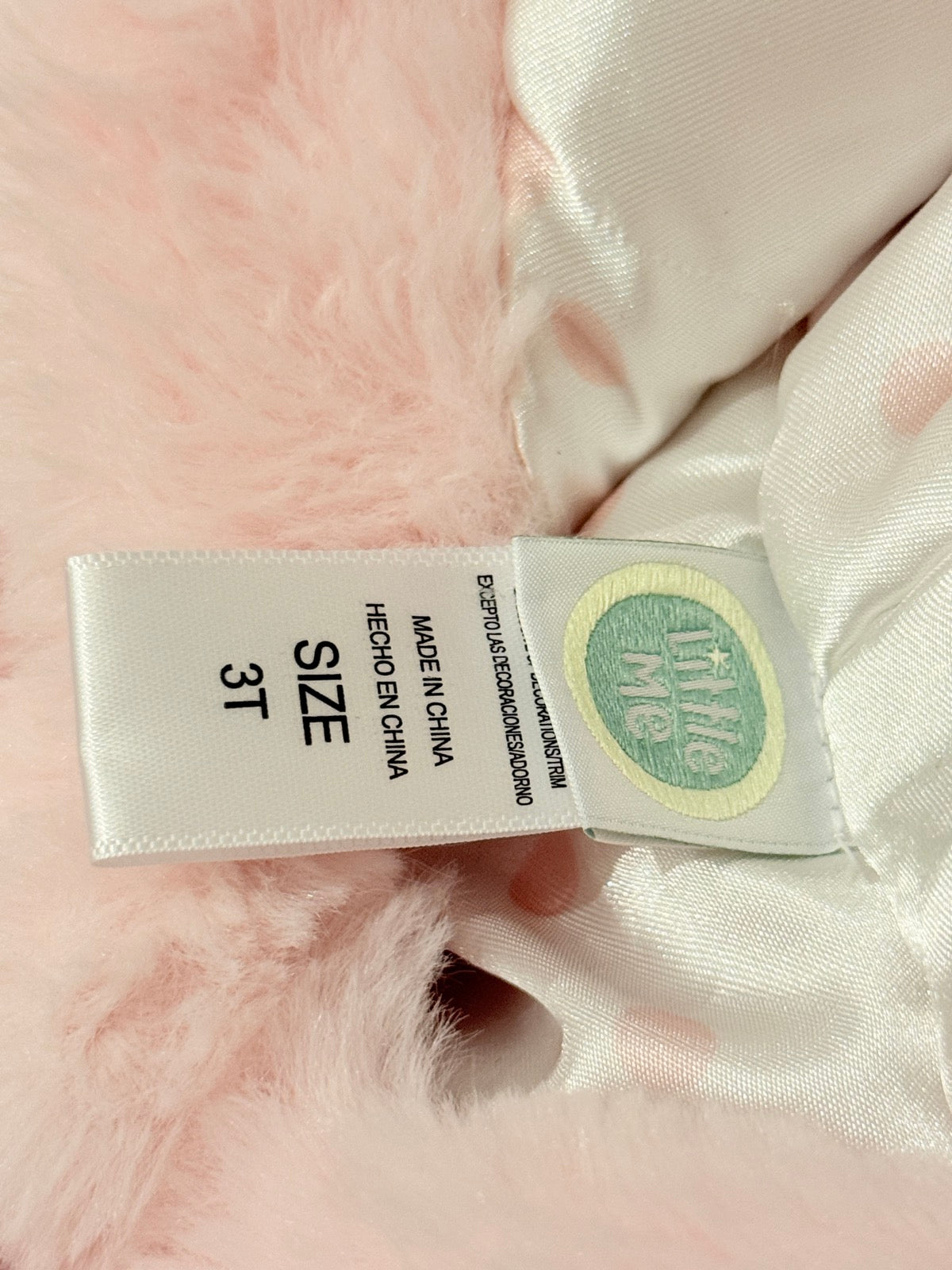 Little Me Pink Faux Fur Hooded Coat 3T