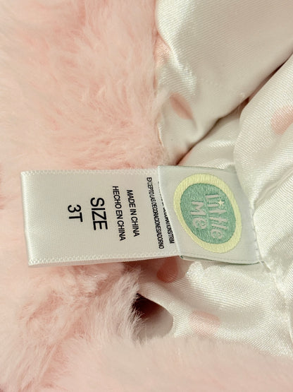 Little Me Pink Faux Fur Hooded Coat 3T