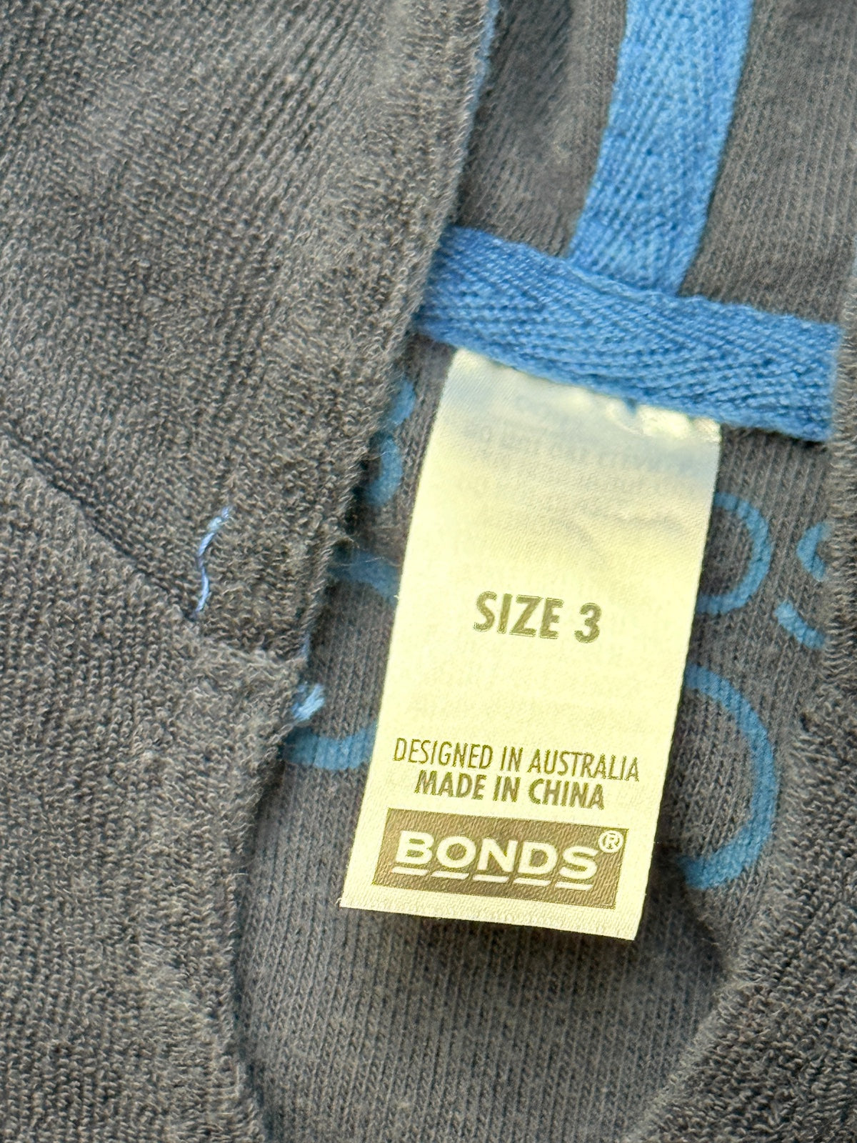 Bonds Navy Terry Hoodie 3T