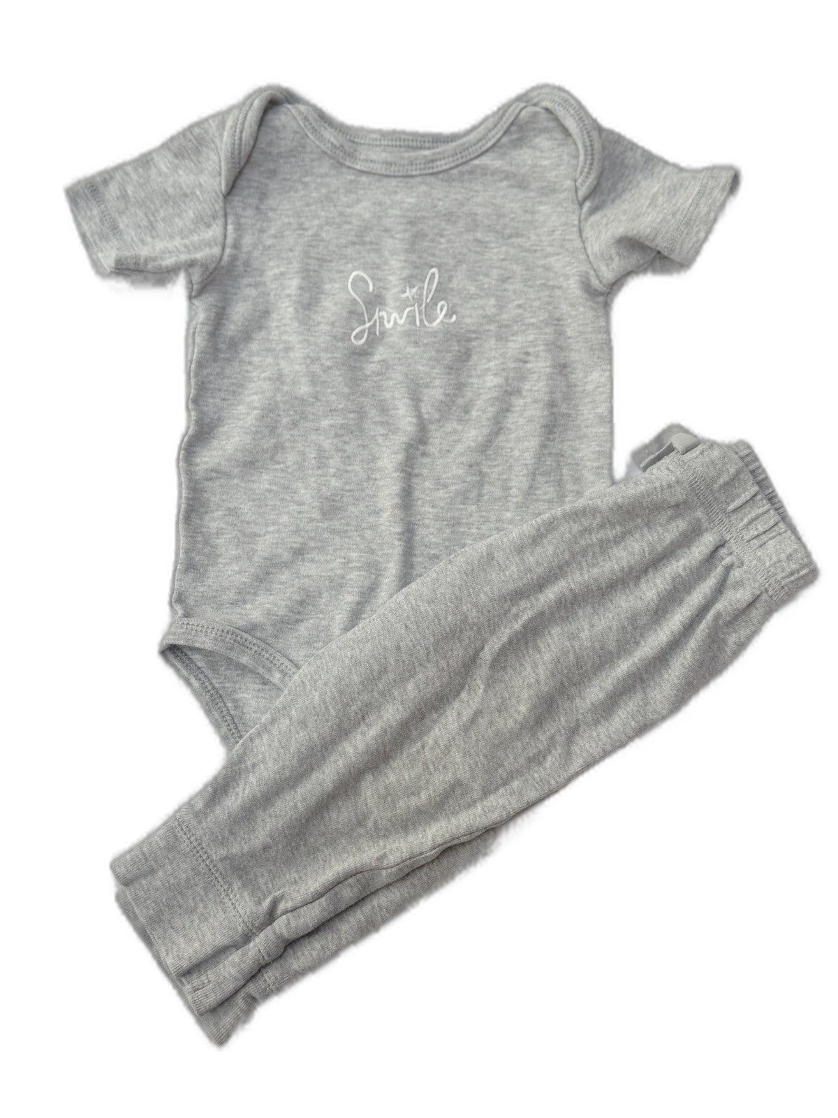 Kirkland Carter's Gray Onesie Pants Set 6-9M