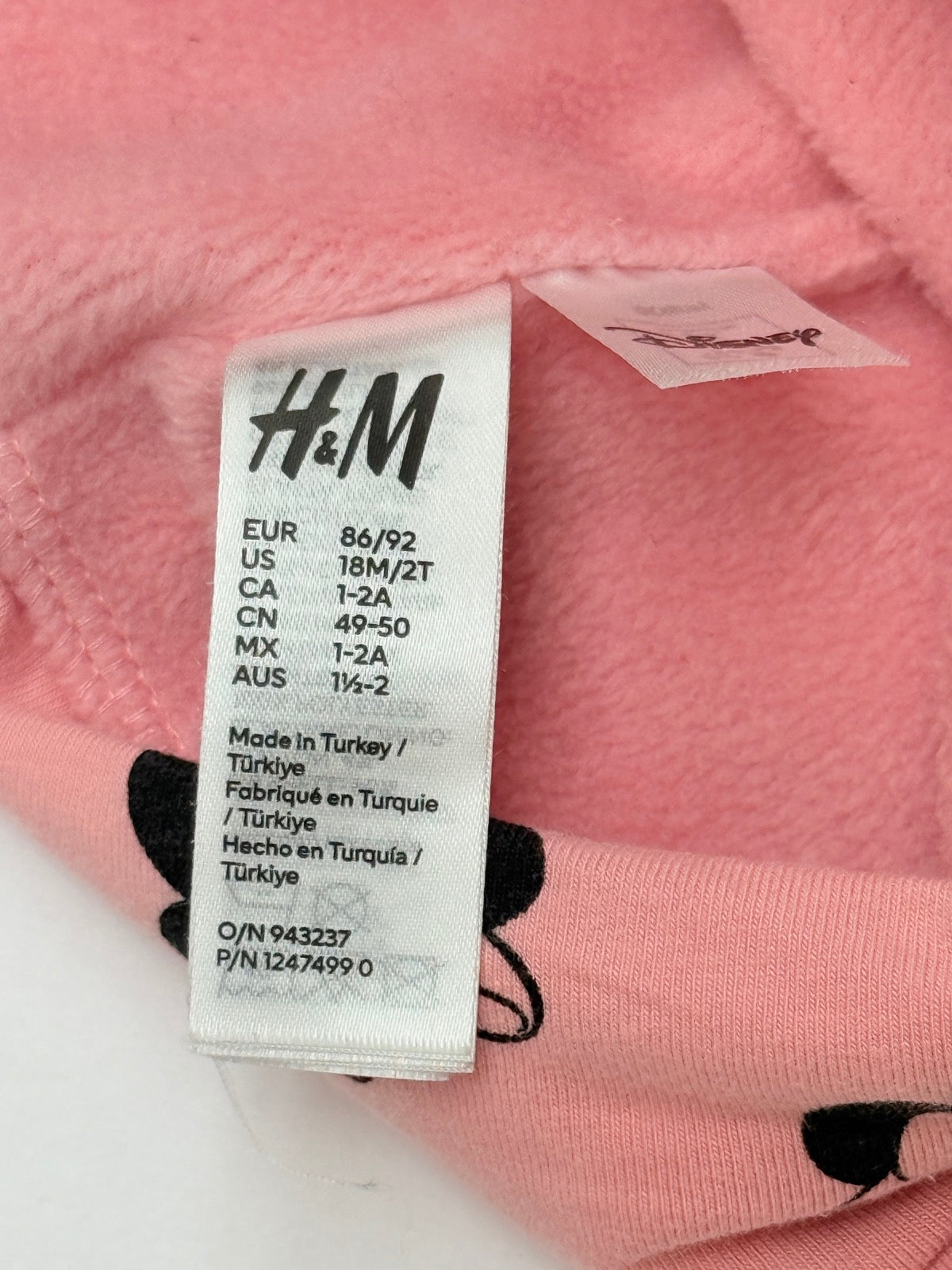 H&M Disney Minnie Mouse Beanie Hat 18M/2T