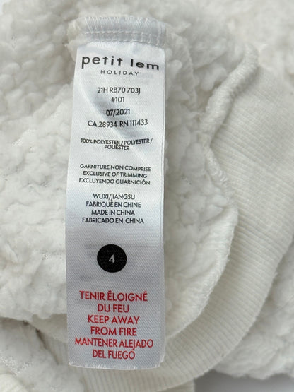 Petit Lem Holiday Snowman Sweatshirt Size 4