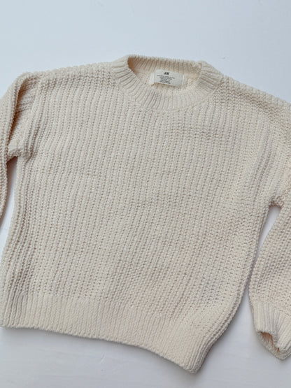 H&M Cream Chenille Knit Sweater Size 5T/6