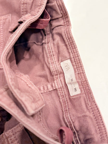 Zara Pink Wide Leg Jeans Size 10