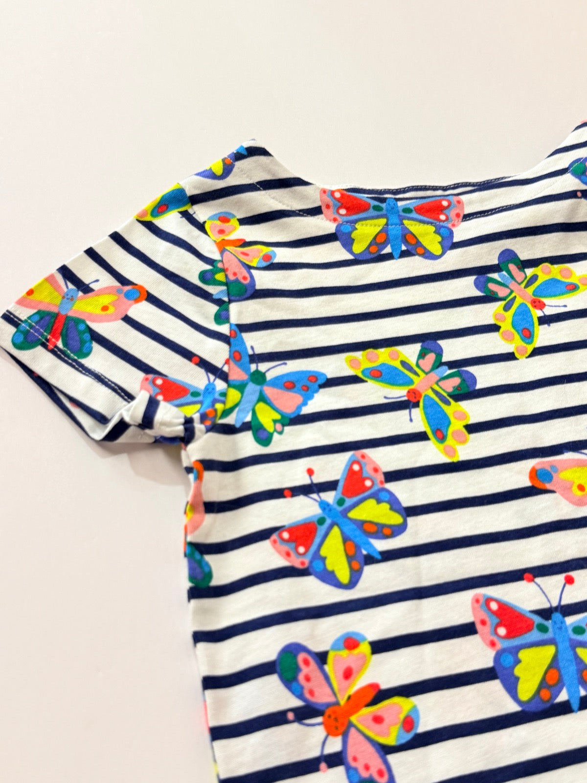 Boden Butterfly Stripe T-Shirt Size 4-5y
