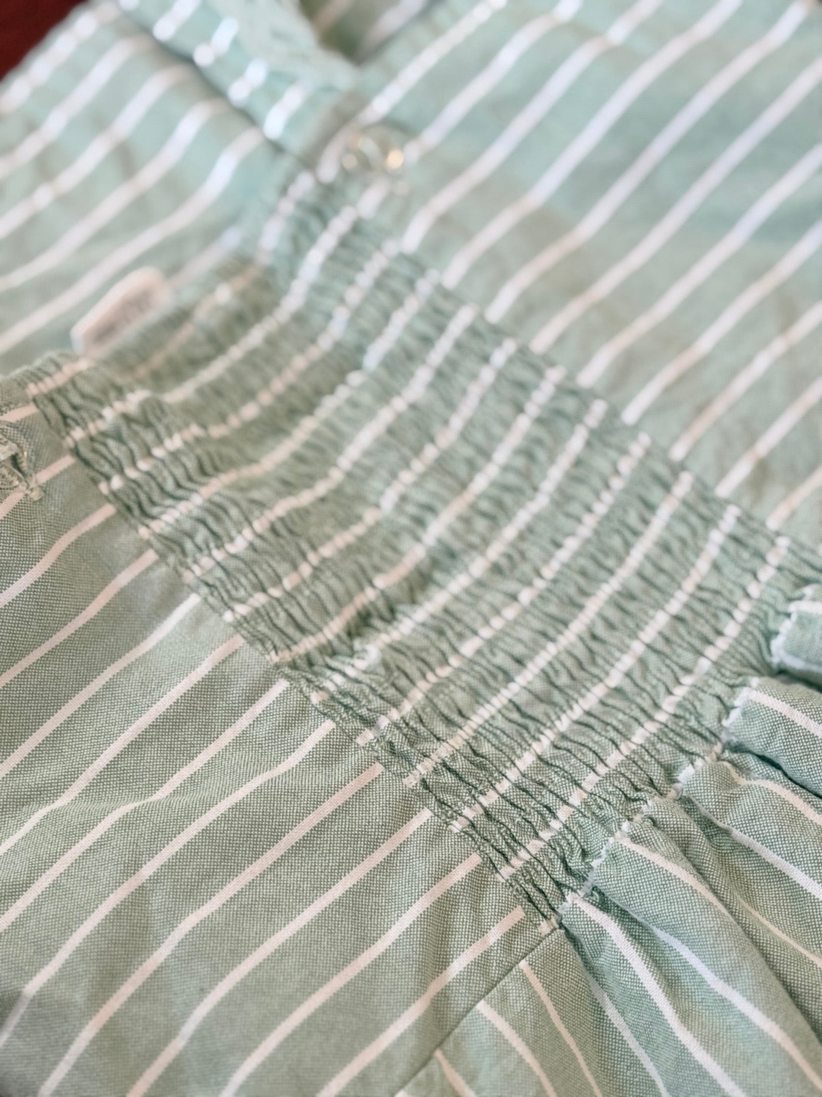 Deux par Deux Mint Striped Jumpsuit Size 8