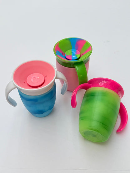 Munchkin 360 Tie-Dye Sippy Cups Set of 3