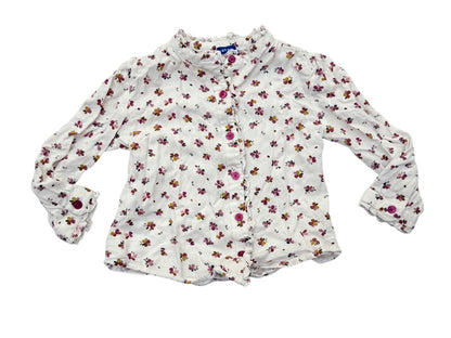 Mayoral Floral Ruffle Button Romper 2Y