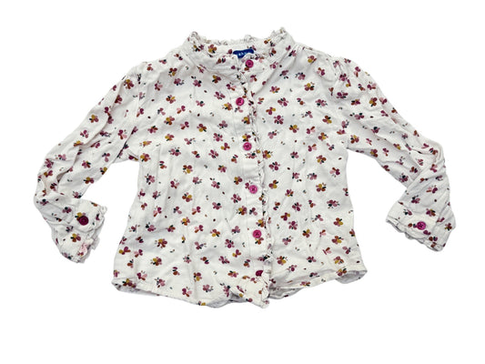 Mayoral Floral Ruffle Button Romper 2Y
