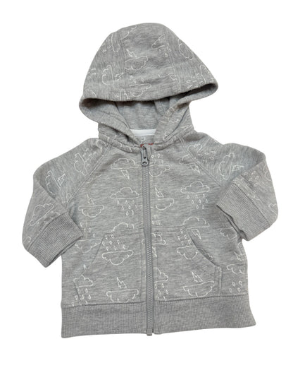 Joe Fresh Cloud Print Zip Hoodie 0-3M