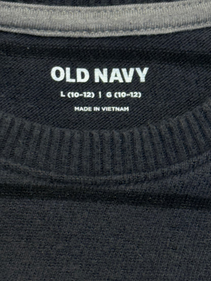 Old Navy Knit Black Striped Sweater Size 10-12