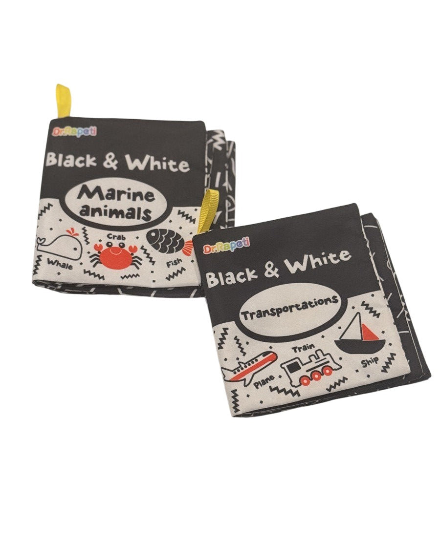 Dr.Rapeti Black &amp; White Cloth Books Set 2