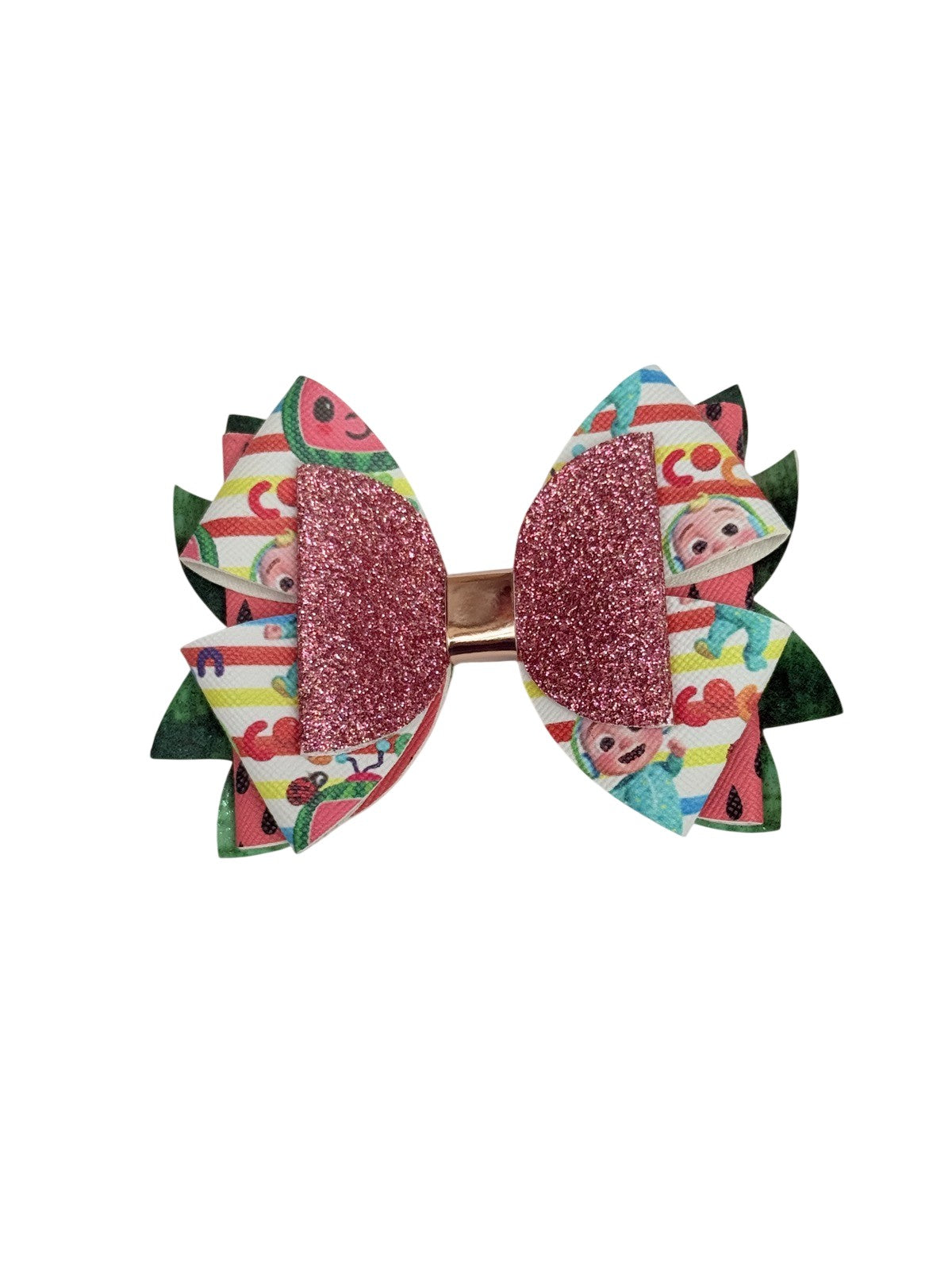 CoComelon Watermelon Glitter Hair Bow