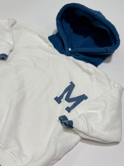 Zara White Blue Hoodie Sweatshirt 3-4Y