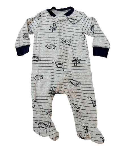 Carter's Dinosaur Striped Footed Sleeper 6M