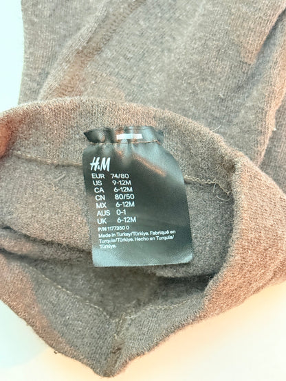 H&M Brown Footed Tights 6-12M