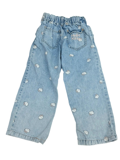 H&M Hello Kitty Wide Leg Jeans Size 4-5Y