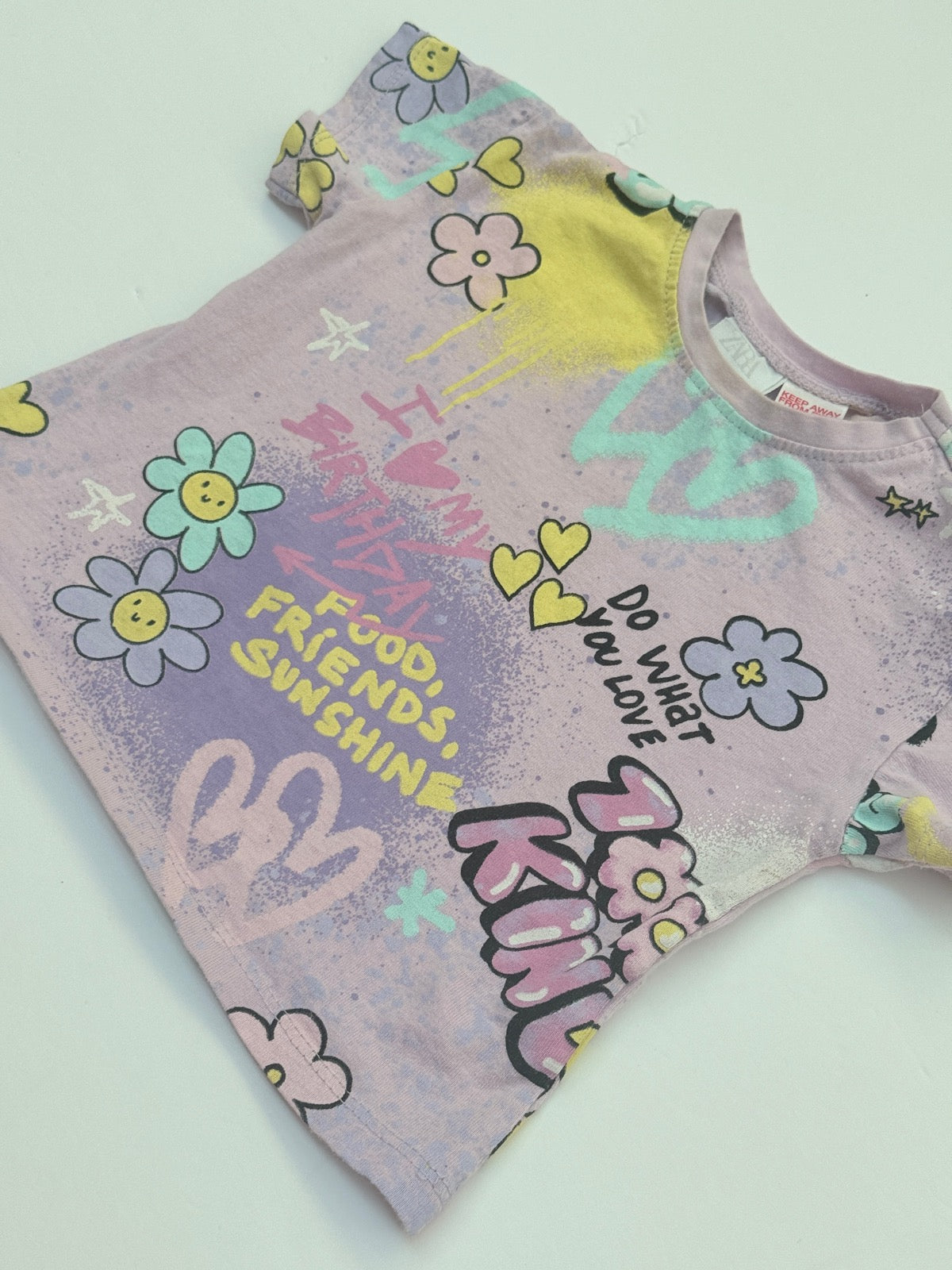 Zara Graffiti Print T-Shirt 9-12m