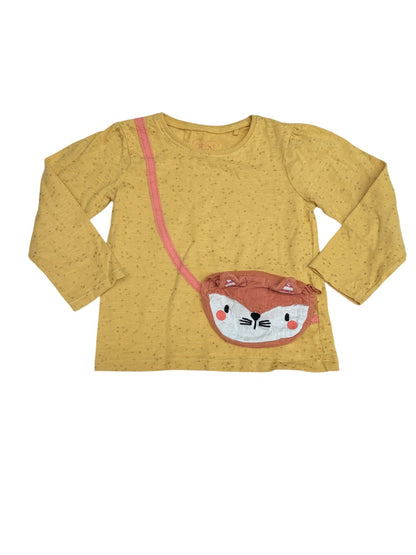 Next Yellow Fox Bag Long Sleeve Top 3-4y
