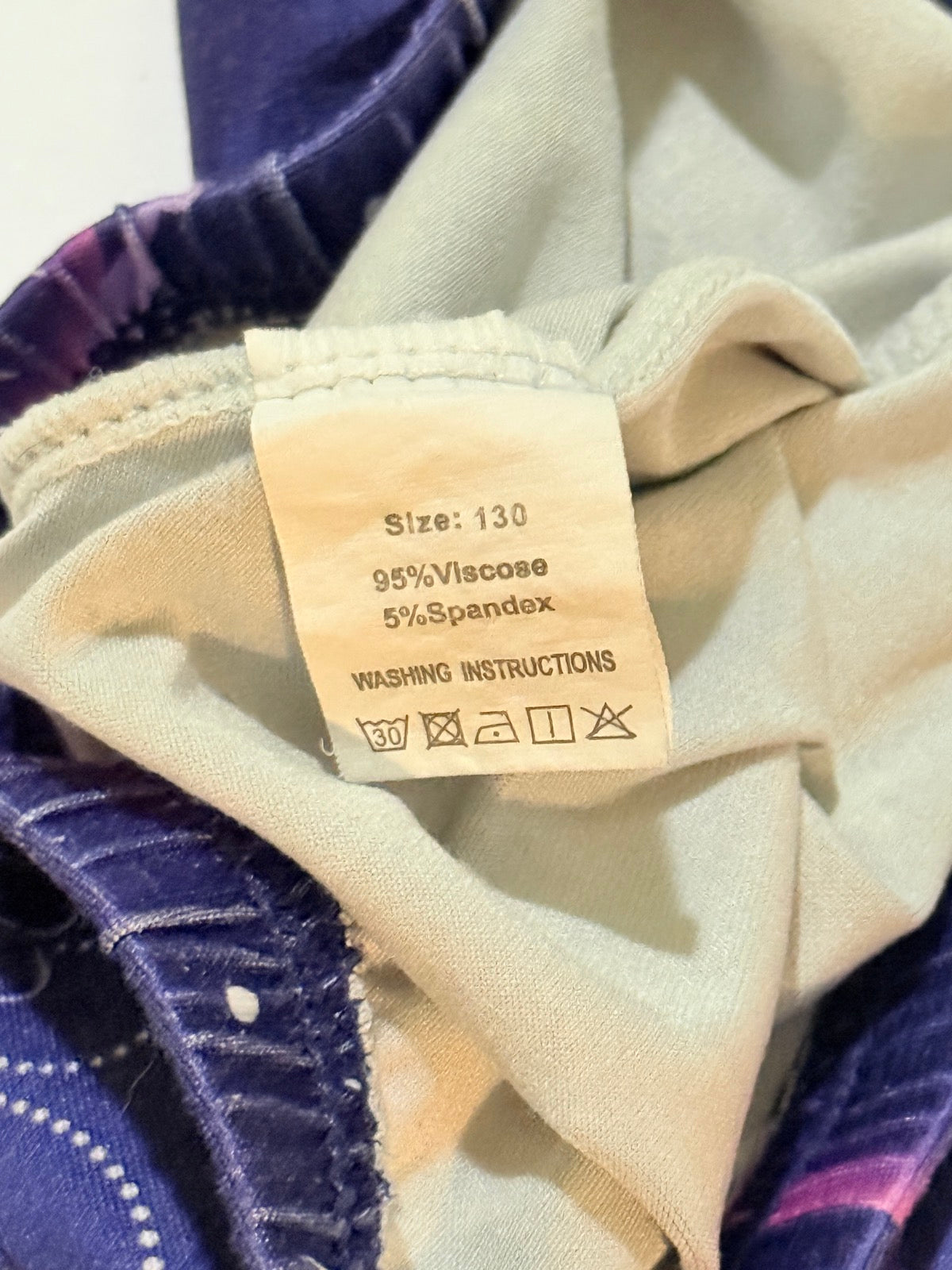 Purple Butterfly Print Leggings Size 8