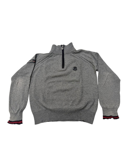 River Woods Gray Quarter-Zip Sweater Size 12