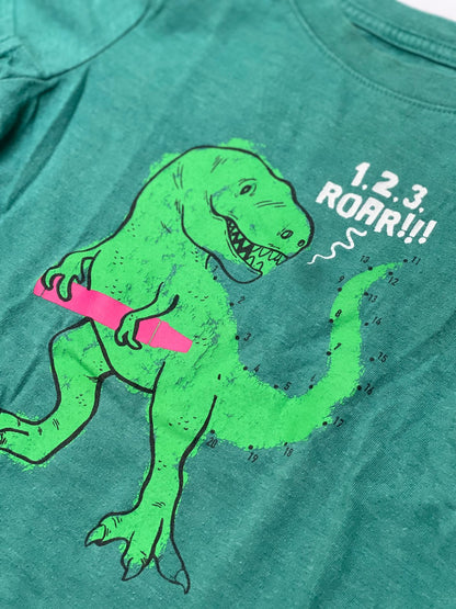 Cat & Jack Green Dinosaur T-Shirt 2T