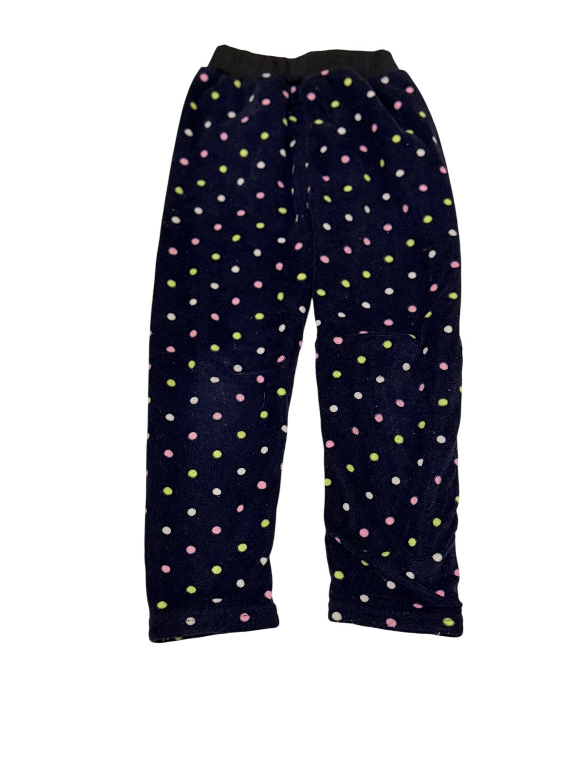 Navy Polka Dot Velour Pants Size 130