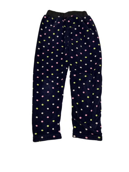 Navy Polka Dot Velour Pants Size 130