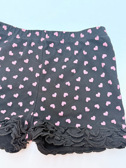 Miki House Heart Print Ruffle Shorts 5-6Y