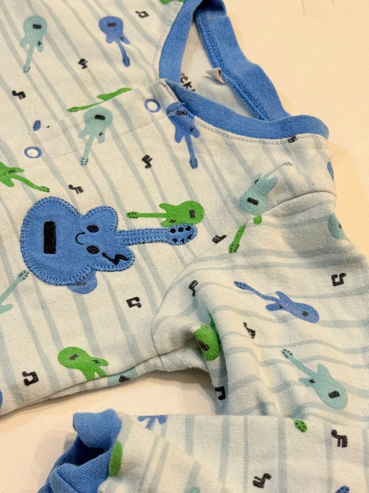 Pekle Guitar Print Footed Sleeper 24M