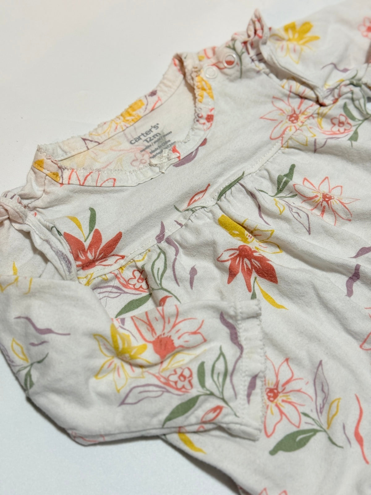 Carter's Floral Long Sleeve Bodysuit 12m