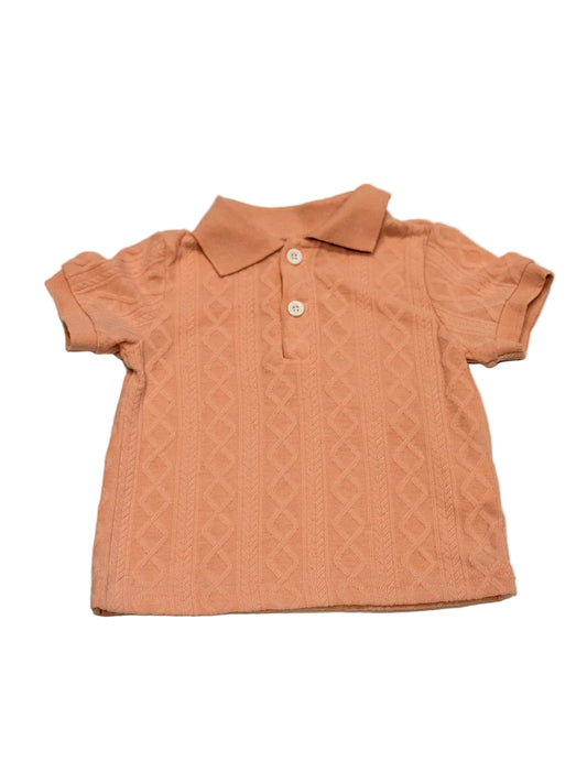 Polo Shirt Shein Peach Diamond Knit 18-24M